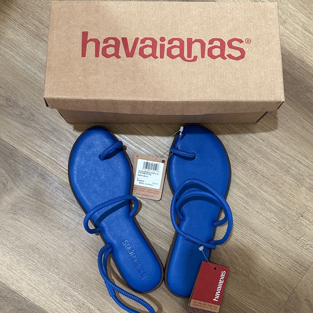 Havaianas Una Pitanga Vibrant Blue Flip Flops